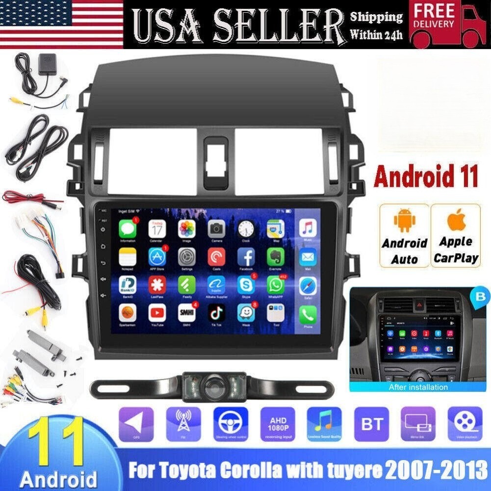 Carplay Car Radio Android 13 GPS Navi Stereo FOR TOYOTA CORO
