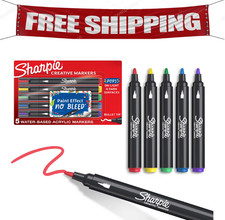 Sharpie Creative Markers, Water-Based Acrylic Markers, Brush Tip, Assorted Color