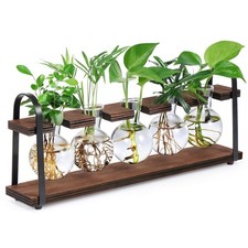 THYGIFTREE Plant Propagation Stations with Wooden Stand  Desktop Retro Plant...