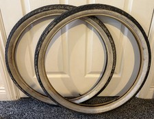 26” DURO Cruiser Bicycle Tires, Klunker, Beach Cruiser, Whitewall, Schwinn 