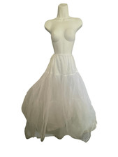 Long Full Length White Crinoline Petticoat Size XL 50s Style Pinup Wedding Dress