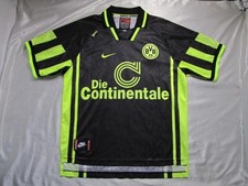 NIKE Borussia Dortmund 1996/97 Away Jersey L Black/Neon Yellow Good Condition