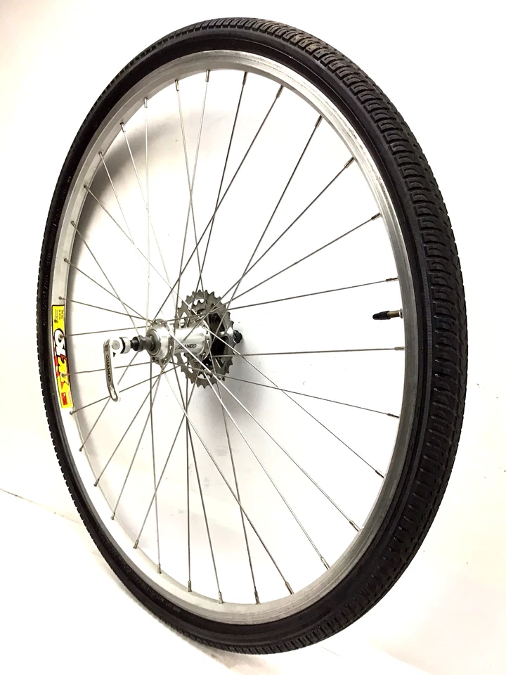 Rueda trasera de aleación para bicicleta Zac 19 700c QR 7s cassette 40C neumático bicicleta híbrida #Z2 Foto 3 de 4