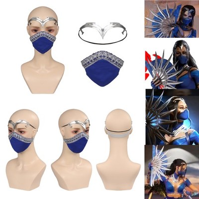 Game Mortal Kombat Kitana Cosplay Latex Masks Halloween Party Costume Props Mask
