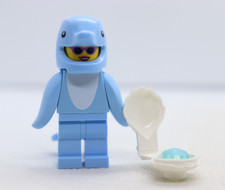 Disfraz de delfín Fan Clam Shell Serie 28 71051 CMF LEGO® Minifigura Figura
