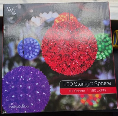 Wintergreen Lighting 10'' RGB 5mm LED Multi-Function Starlight Sphere, 180 Lights