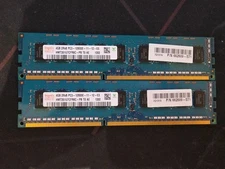 Lot of 2  SK Hynix 4GB DDR3-1600 RDIMM PC3-12800R 2Rx8 Server Memory