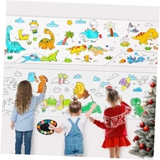 Jar Melo Coloring Roll for Kids -Sticky No Mess Coloring Poster for Dinosaur