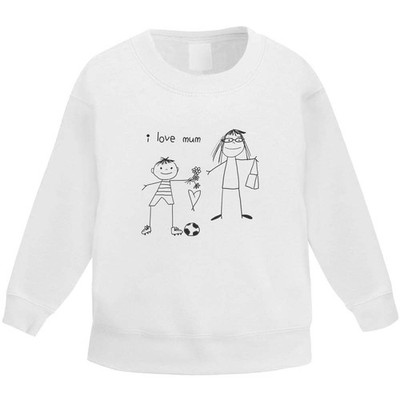 'I Love Mum' Kid's Sweatshirt / Sweater / Jumper (KW052818)