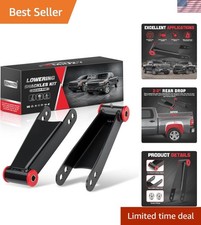 3 Inch Suspension Rear Drop Lowering Shackles Kit Compatible With Chevy Silve...