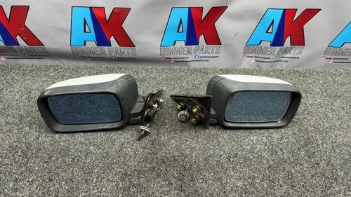 BMW E36 COUPE SIDE VIEW MIRROR PAIR LEFT RIGHT BOTH WHITE 318 325 328 M3