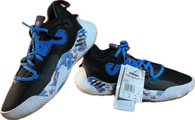 Adidas Harden Stepback 3 Sneaker schwarz/blau UK 5,5 / 38,5 NEU