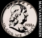 1958 Franklin Half Dollar- Silver- Choice Gem Proof Luster No Reserve #J84