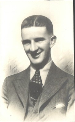 RPPC Young Man Portrait Swindon Photographer L Maylott 1930s Dapper Suit