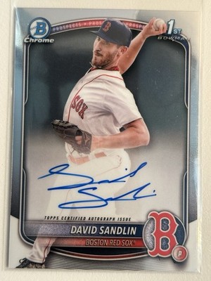 David Sandlin 2025 Bowman Chrome 1st Auto Autograph White Sox CPA-DSA Prospect