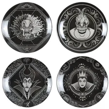 NEW Disney Villains Ceramic Appetizer Plates 6 in Set of 4 Zrike Brands