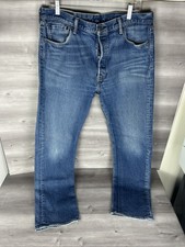 Vintage Levis 501 XX Jeans Mens 36x32 Light Wash Straight Button Fly Rivets 90s