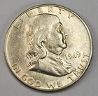 1949 D Franklin Half Dollar - Silver - AU - Almost Uncirculated