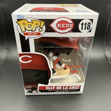 Elly De La Cruz AUTOGRAPHED Cincinnati Reds #118 Signed Funko Pop Beckett COA