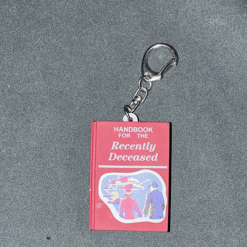 Beetlejuice Handbook for the Recently Deceased Red Mini Book Keychain Detachable