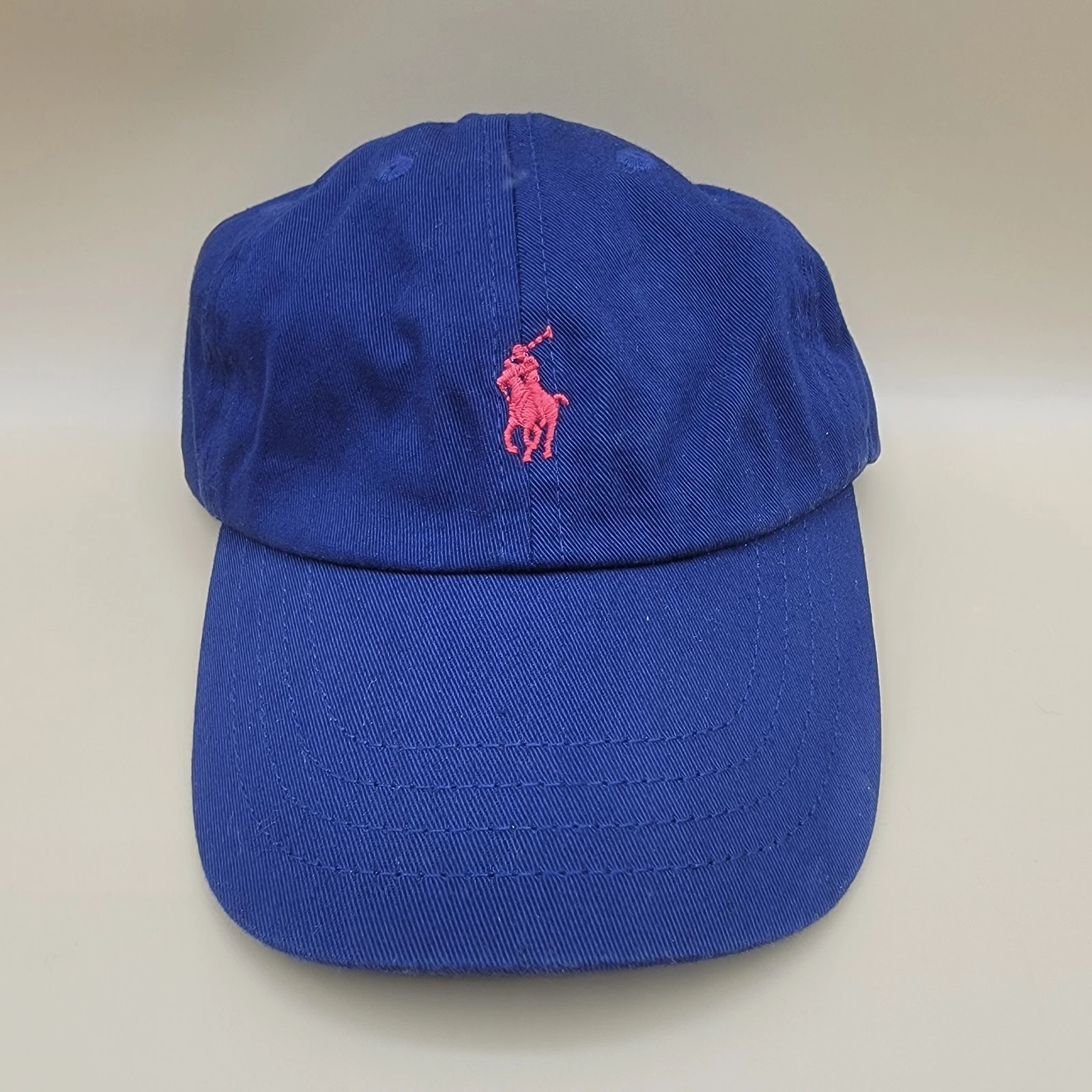 Polo Ralph Lauren Toddler's Strapback Hat Cap Blue Red Pony Size 2T-4T Preppy