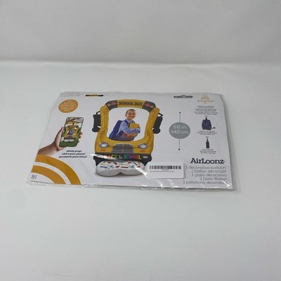 Anagram AirLoonz 56'' Selfie School Bus Foil Balloon Photo Prop - Yellow