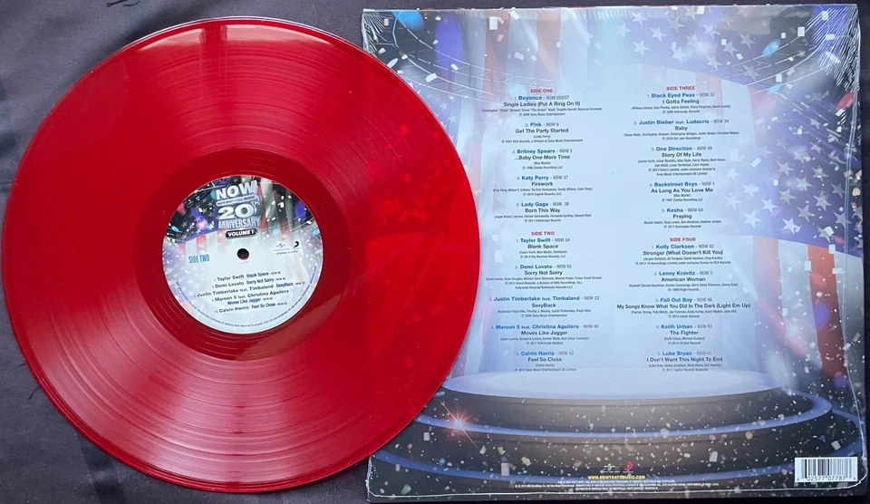Now That's What I Call Music 20th Anniversary Vol 1 Red & Blue Vinyl LP Record - Image 4 of 4
