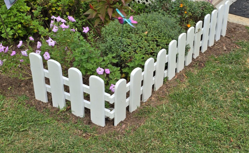 Picchetto Recinzione Giardino Recinzione Giardino 15"H x 24"W Bianco Personalizzato - Su Ordinazione! - Foto 1 di 4