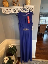 NEW Dress Elijah J  Women's Dress  Blue Size 10 NWT FREE Shipping