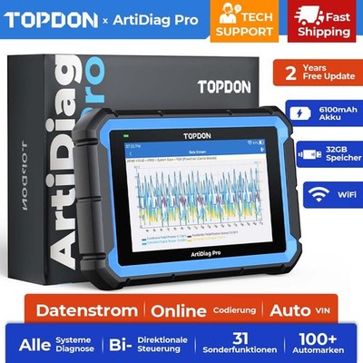 Topdon Artidiag PRO Profi KFZ OBD2 Diagnosegerät Deutsch ECU/Online-Codierung