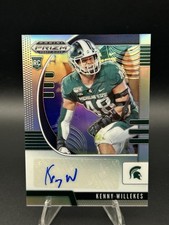 2020 Panini Draft Picks Silver Prizm Kenny Willekes #225 RC Auto Michigan State