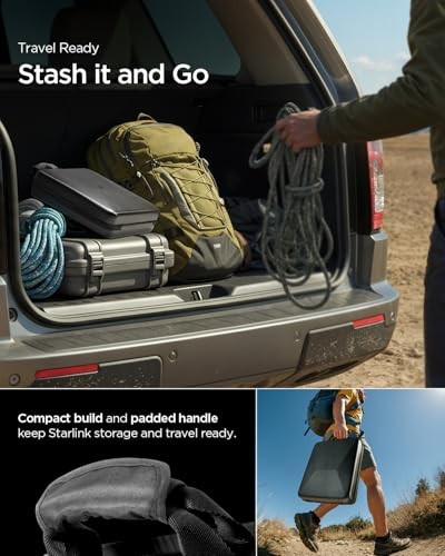 Starlink Mini Carrying Case EVA Hard Shell Shockproof Travel Organizer Carbon - Picture 5 of 8