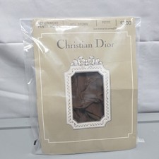 VTG CHRISTIAN DIOR ACTIONWEAR PANTY HOSE NEU BROWN PETITE SMALL