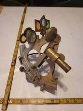 9'' Brass Sextant Marine Antique Nautical Brass Sextant Nautical Navy Instrument