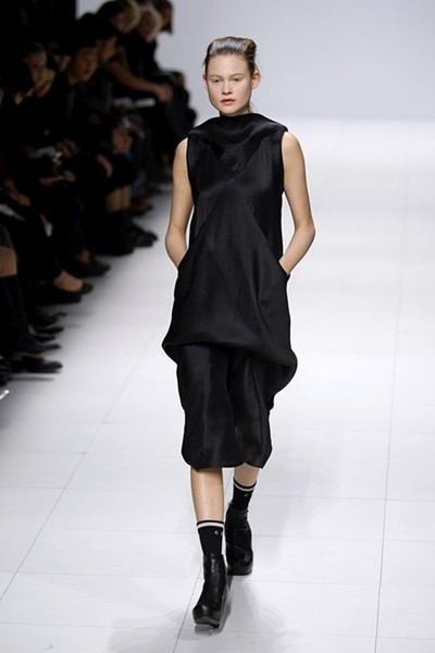 Women Rick Owens Dress Black Silk 38 / M / 46