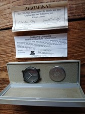 Uhr "Kölner Dom vom Bleidach" 1992 schwarz mit Zertifikat beschädigt