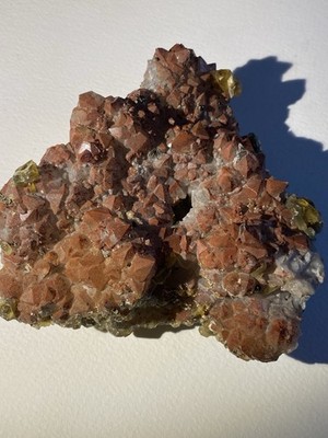 Red Quartz w/ Golden Barite , Pohla Mine,Saxony , Germany 4.5x4.5x2 In.