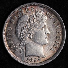 1898 Barber Silver Dime BU *UNCIRCULATED* MS E199 GSTBM