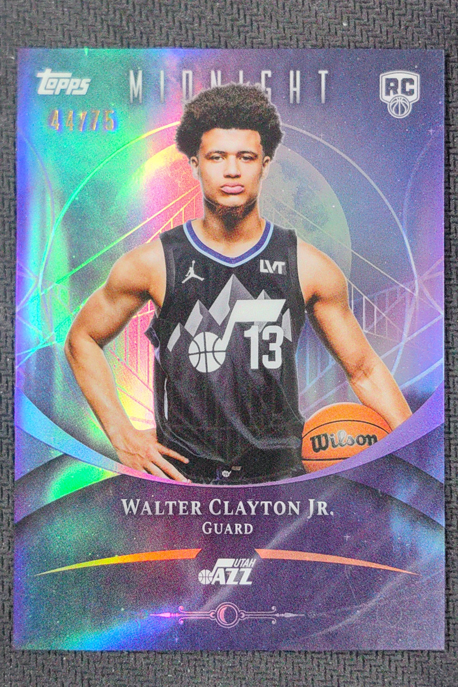 2025-26 Topps Midnight Walter Clayton Jr. Dusk RC Rookie /75 #78 Jazz