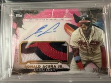 2023 TOPPS INCEPTION AUTOGRAPH PATCH #IAPRA RONALD ACUNA JR. AUTOGRAPH PSA 9