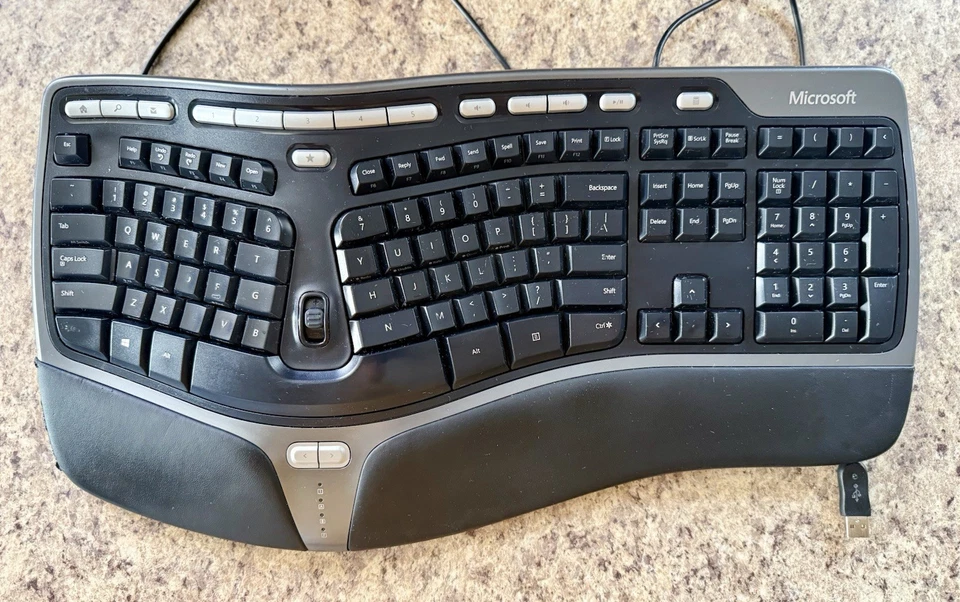 Microsoft Natural Ergonomic Keyboard 4000 v1.0 Model 1048 KU-0462 GETESTET