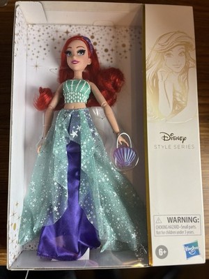 ARIEL Little Mermaid Doll DISNEY STYLE SERIES Hasbro Rooted Lashes Shell Purse