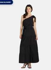 Nine.Eight Women's One Shoulder Black Maxi Dress NEW WITH TAG (LARGE)