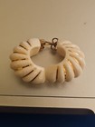 Vintage 14k.Yellow Gold Lucite Half Hoop Pierced Earrings — photo 1