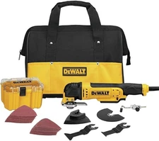 DEWALT DWE315K Oscillating Tool, 3-Amp, Wood Blades, Sandpaper, Tool Bag, Corded