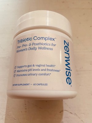 Zenwise Tribiotic Complex Pre-Pro-Postbiotics Women's Wellness 60 Capsules