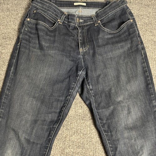 Eileen Fisher Jeans Womens 12 Dark Wash Stretch Organic Cotton Straight Leg - Picture 2 of 17