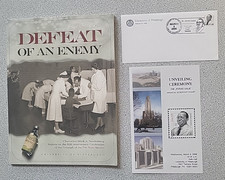 Mar 2006 DEFEAT OF AN ENEMY University of PITT Jonas Salk FDC Stamps, Polio Book