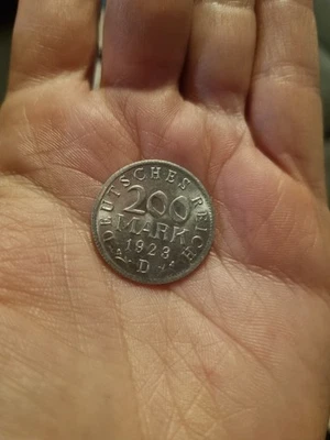 Münze 200 Mark Deutsches Reich Weimarer Republik 1923 Aluminium - Bild 1 von 2