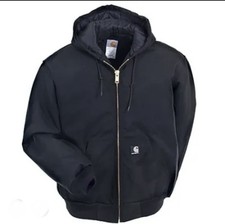 EUC Carhartt J133 BLK Lined Coat Men s Black XL Arctic-Quilt Cold Weather